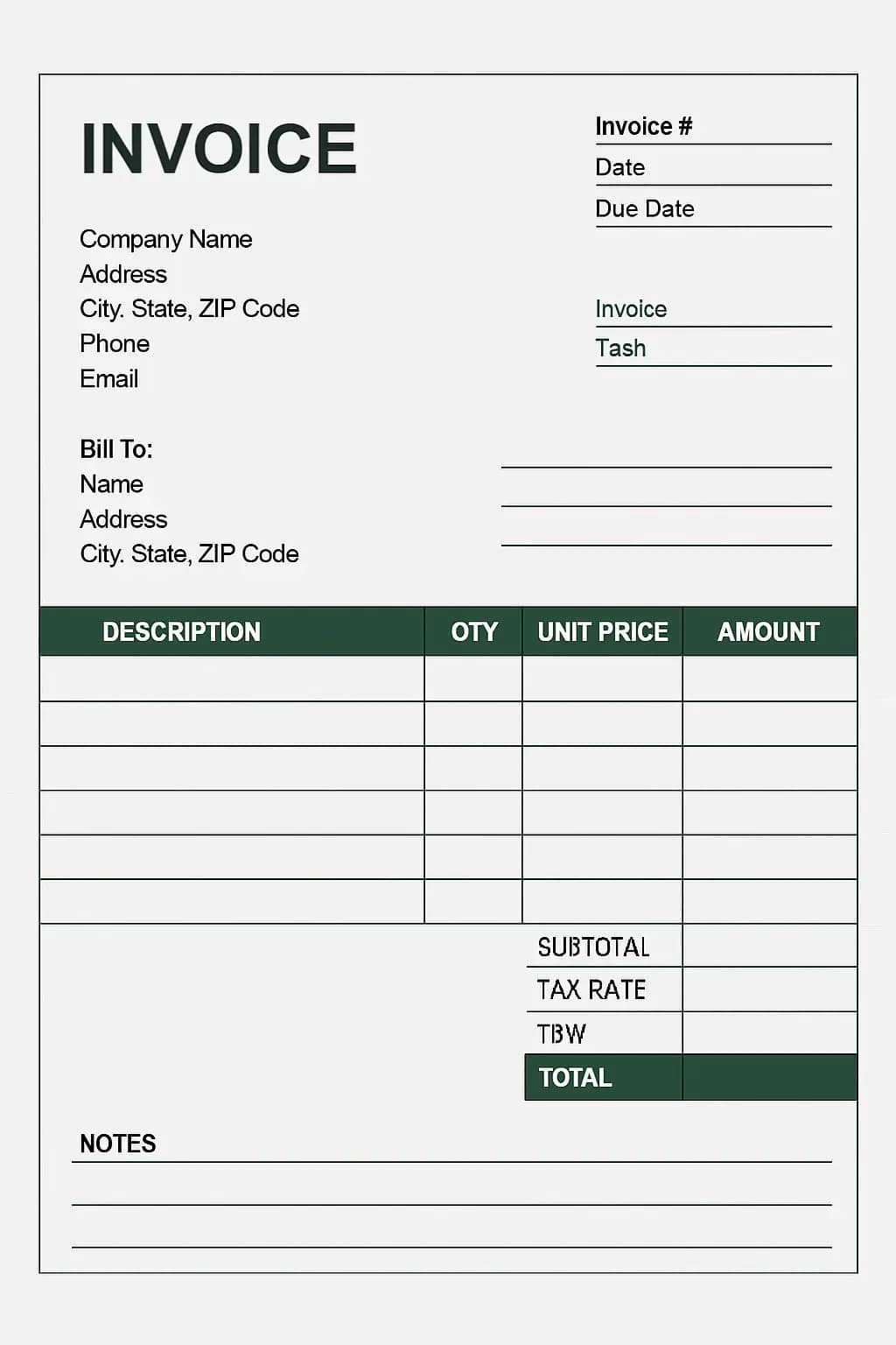 Excel invoice template sample - WEBPLAYX.COM